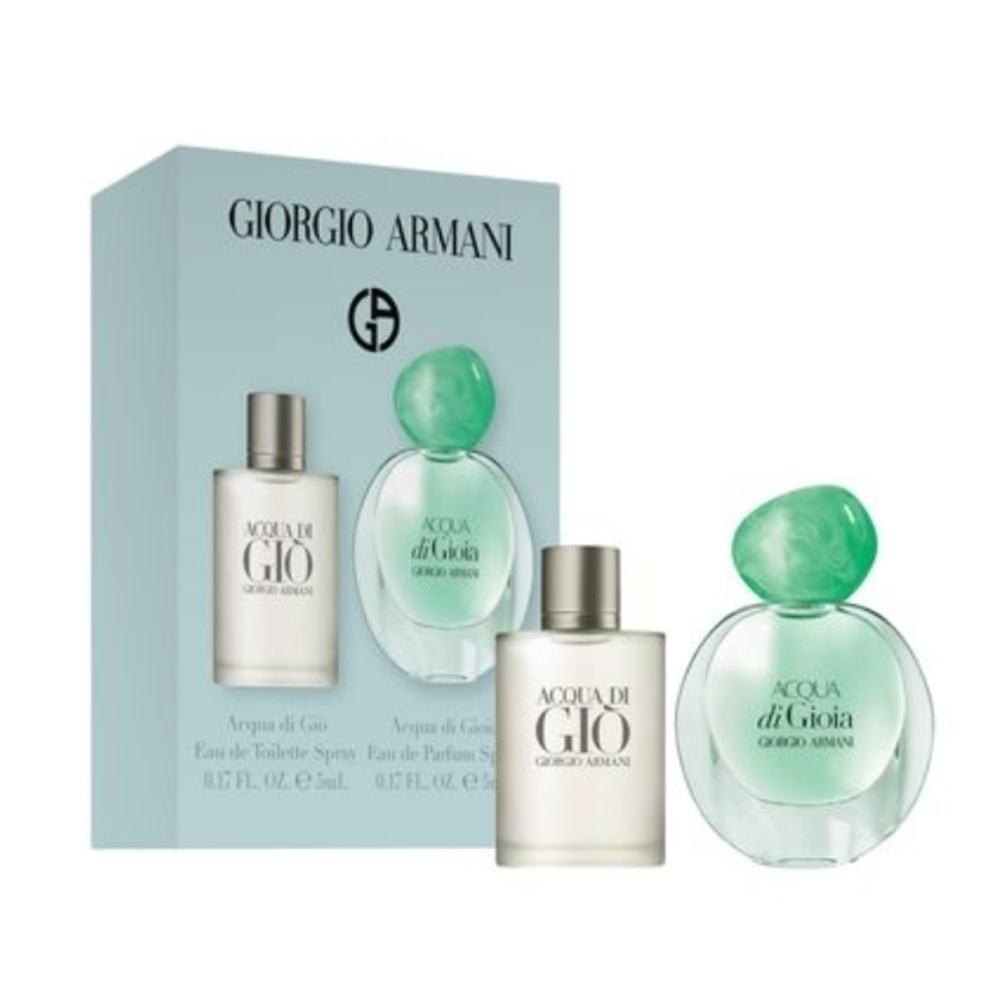 Armani Acqua di Gio + Acqua di Gioia Mini Set 5ml Each NEW IN BOX